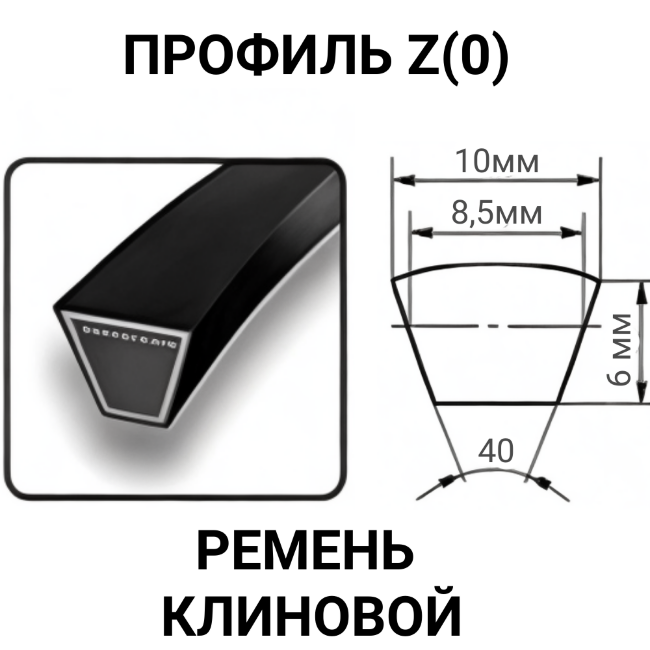 Ремень приводной клиновой профиль Z (0) Ремень приводной клиновой профиль Z (0)